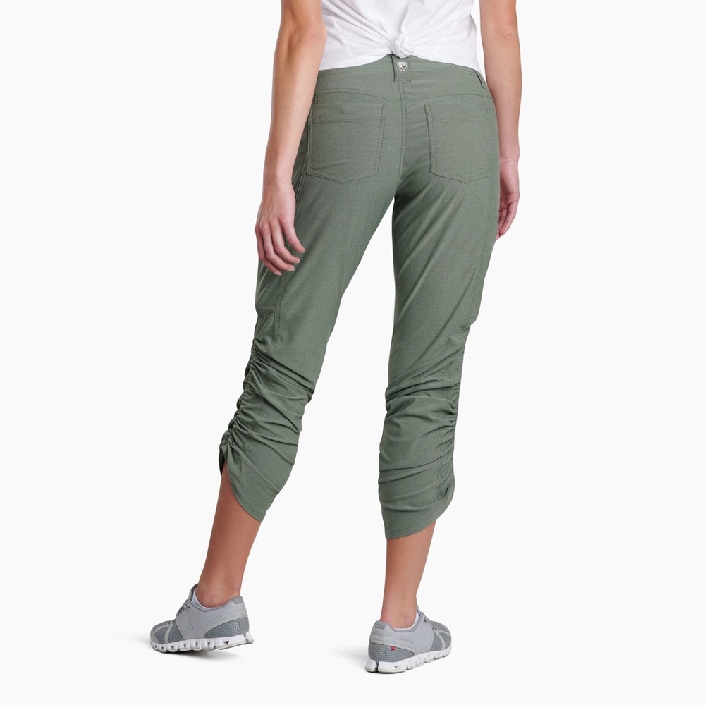Kuhl 14 Pants Women Trekr Outdoor Hiking Olive Green Large XL Capri short summer - Picture 3 of 8